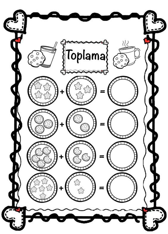 Toplama Etkinliği - Çocuklar İçin Temel Matematik, Şekiller ve Sayılar