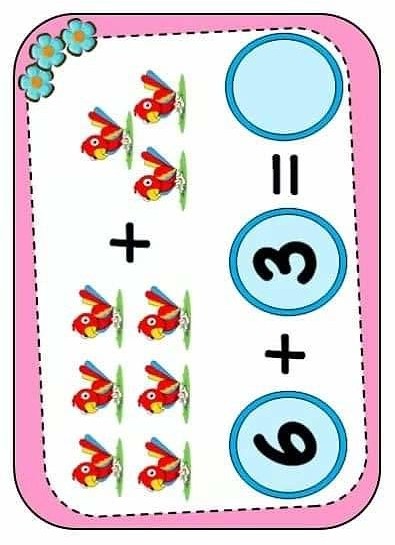 Toplama İşlemi: 6 (ALTIDAN) + 3 (ÜÇTEN) = 9 (DOKUZ) - Kuş Figürleri ile Eğitim Materyali