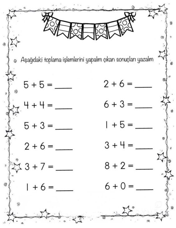 Toplama İşlemleri Eğitim Materyali: 1 ile 10 Arası Toplama Alıştırmaları