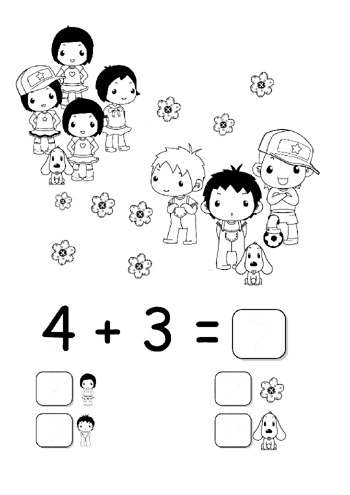 Eğlenceli Matematik Etkinliği: 4 Artı 3 Hesabı ve Çizgi Karakterler