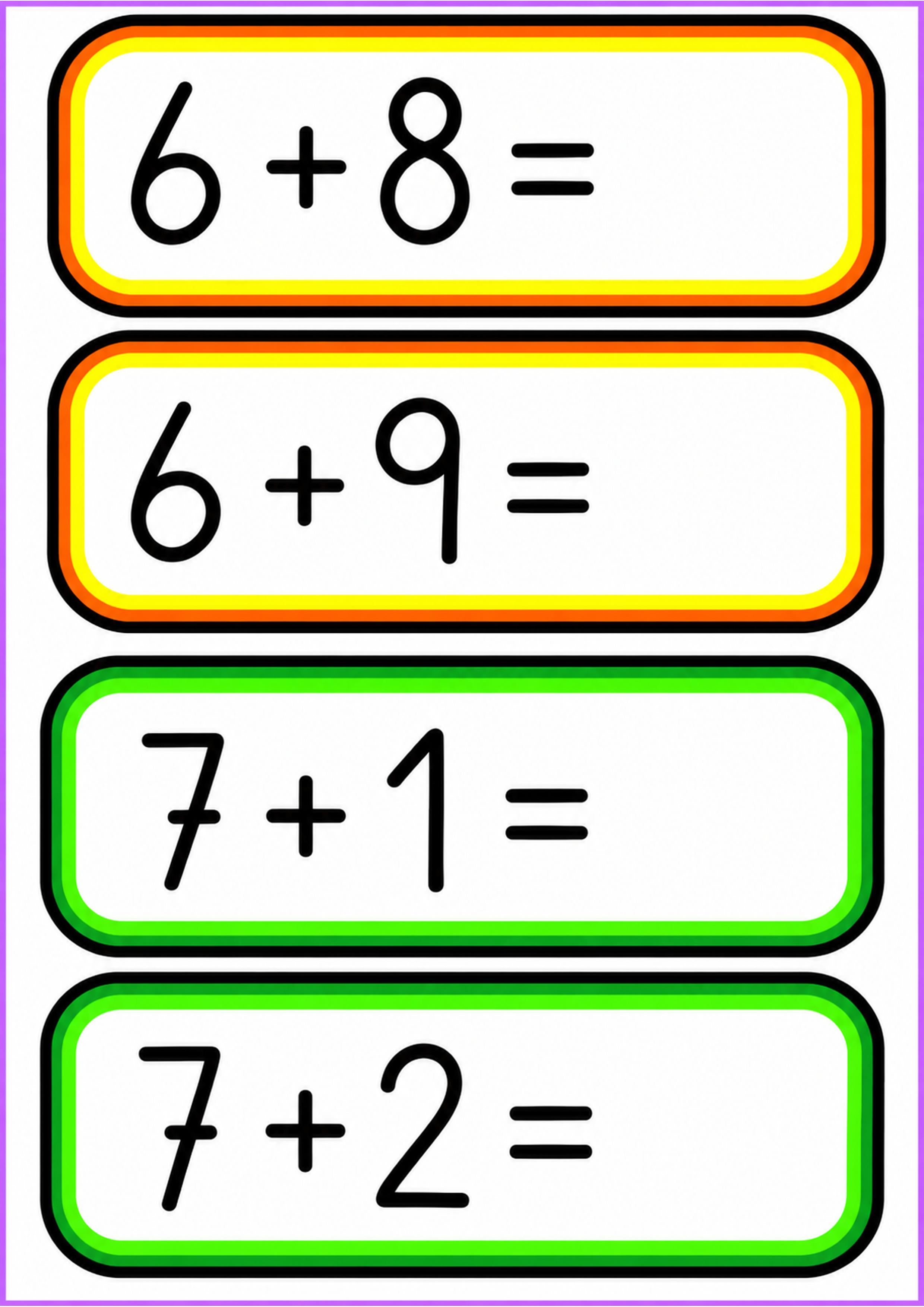Temel Toplama İşlemleri: 6+8, 6+9, 7+1, 7+2