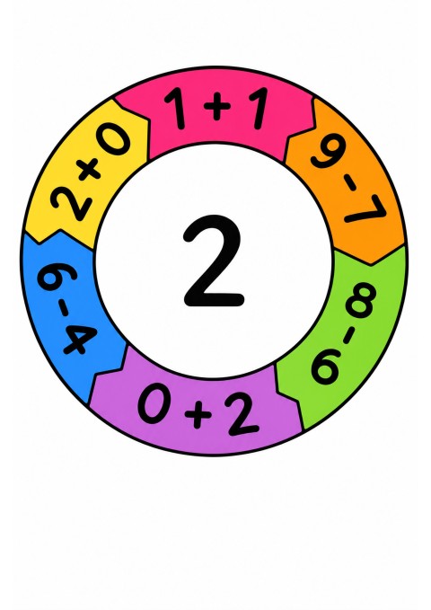 Matematiksel İşlemler Üzerine Sayılar ve Sonuçları: 2 - 1+1, 4-2, 0+2, 9-7, 9-8