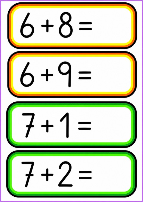 Temel Toplama İşlemleri: 6+8, 6+9, 7+1, 7+2