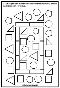Geometrik Şekiller: Dikdörtgen Boyama ve Şekil Tanıma Etkinliği