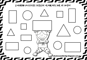 Şekil Tanıma ve Boyama Etkinliği - Geometrik Şekiller Eğitimi