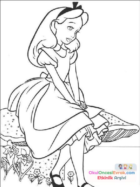 Alice harikalar diyarı Boyama (6)