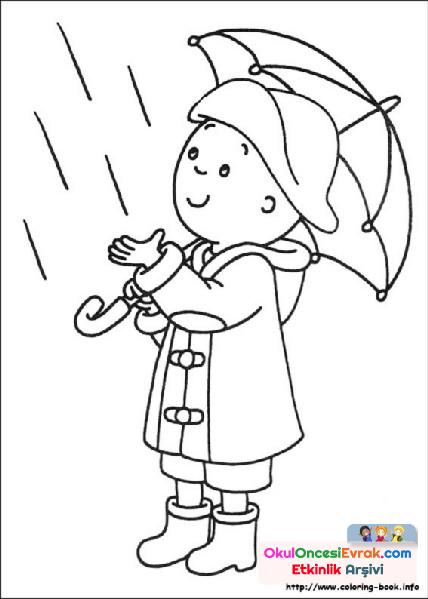 caillou boyama fotoğrafları