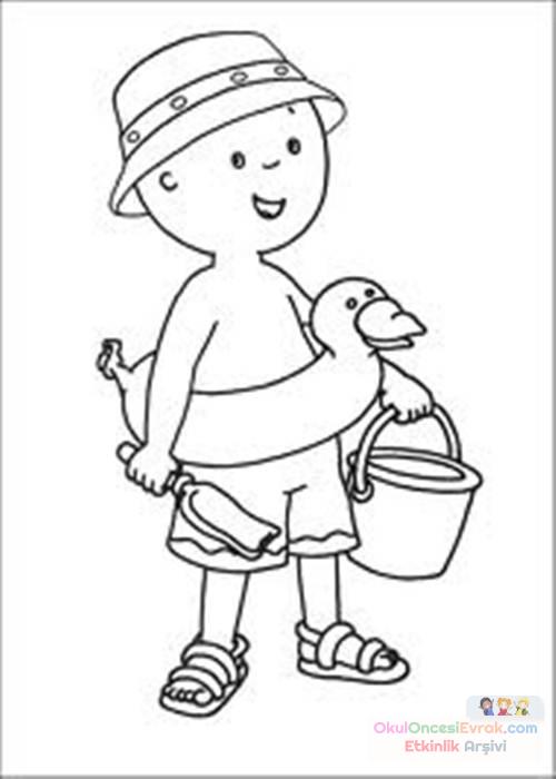 caillou-boyama-sayfaları