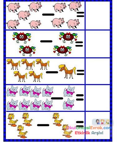 Çıkarma İşlemi Renkli (10)