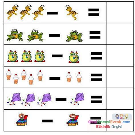 Çıkarma İşlemi Renkli (2)