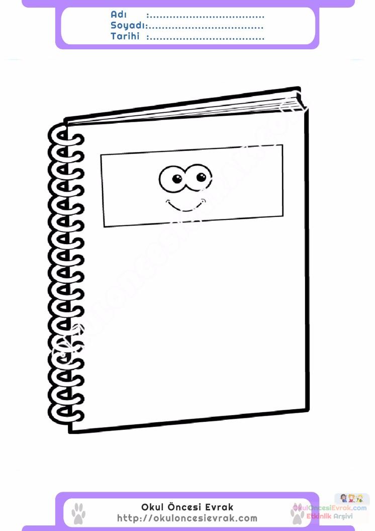 çocuklar-için-Defter-eşyalar-boyama-sayfası-10