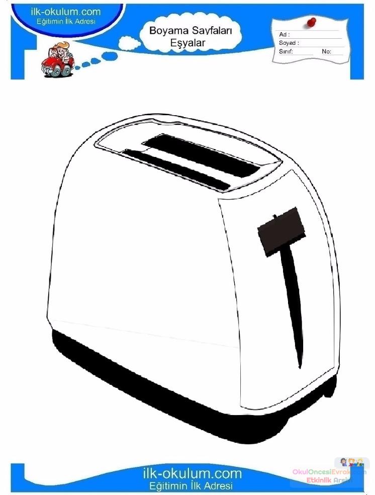 çocuklar-için-Ekmek-Kızartma-Makinesi-eşyalar-boyama-sayfası-10