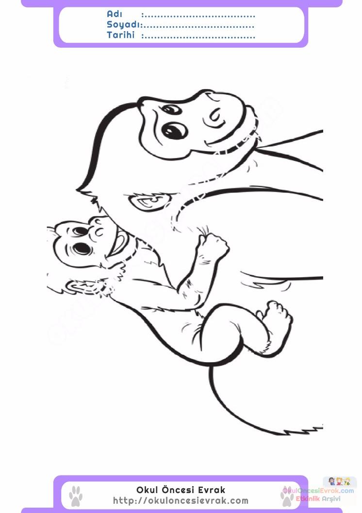 çocuklar-için-hayvan-Goril-boyama-sayfası-3