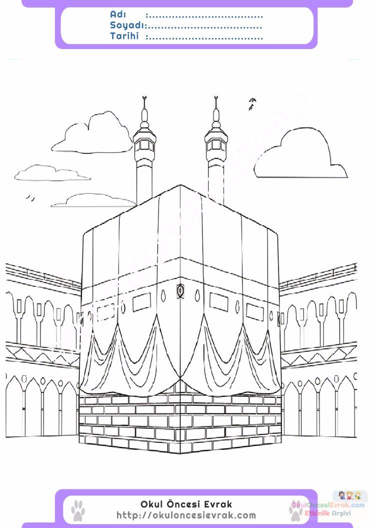 çocuklar-için-Kabe-yapılar-binalar-boyama-sayfası-7
