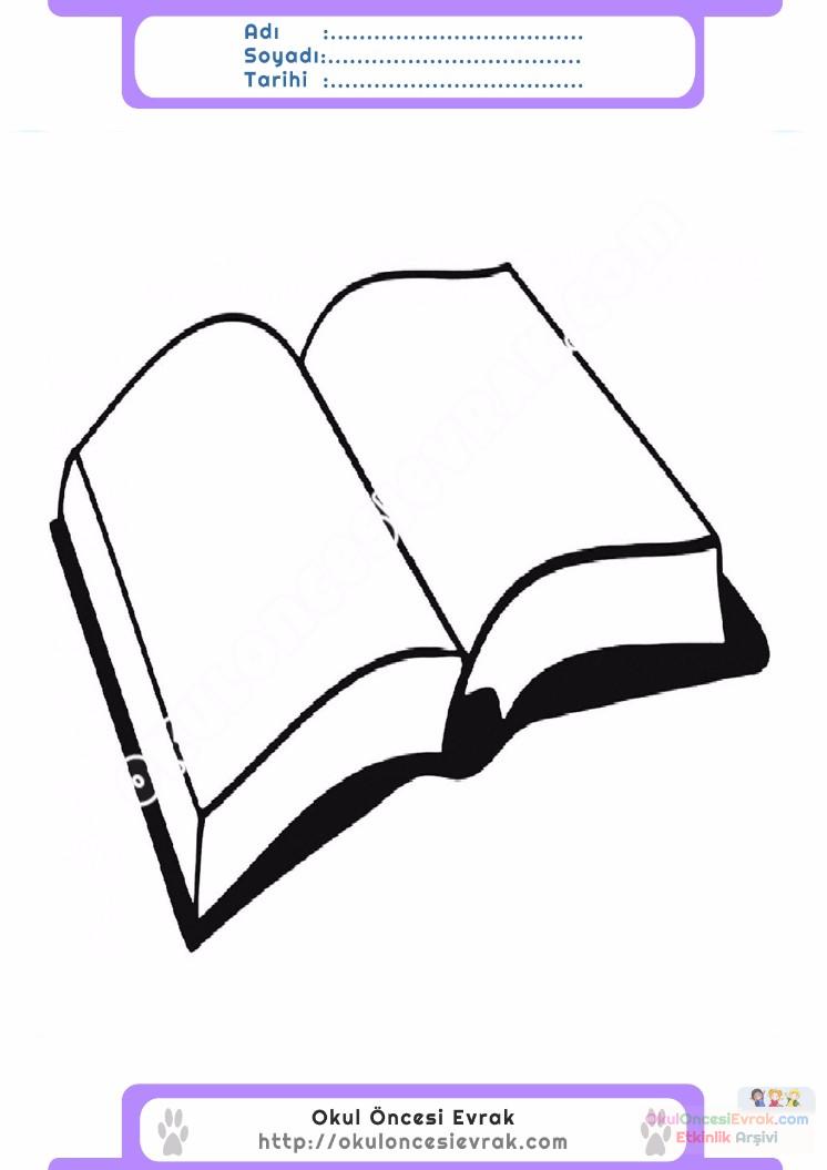 çocuklar-için-Kitap-eşyalar-boyama-sayfası-18