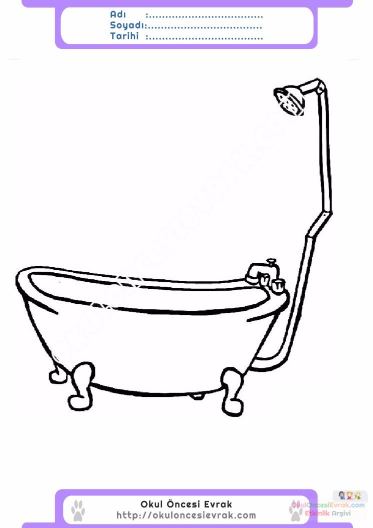 çocuklar-için-Küvet-Banyo-eşyalar-boyama-sayfası-7