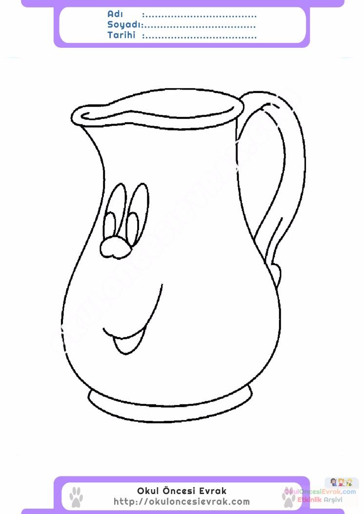 çocuklar-için-Sürahi-eşyalar-boyama-sayfası-10