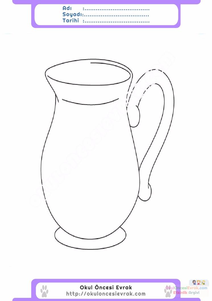 çocuklar-için-Sürahi-eşyalar-boyama-sayfası-8