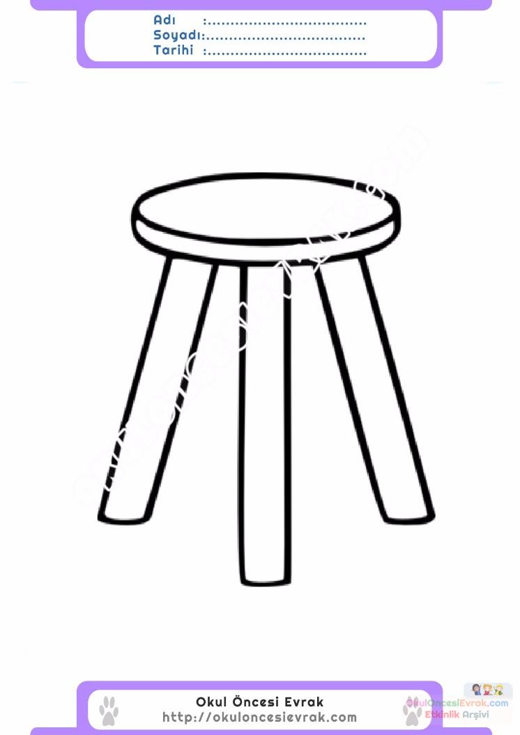 çocuklar-için-Tabure-eşyalar-boyama-sayfası-3