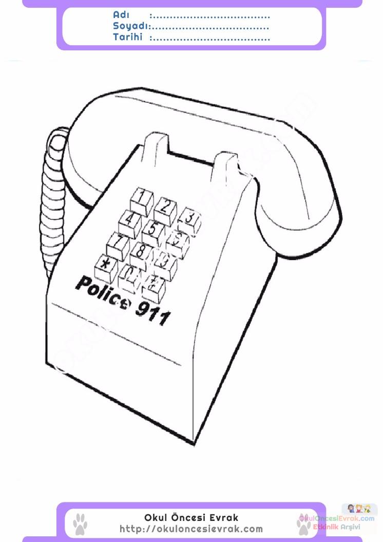 çocuklar-için-Telefon-eşyalar-boyama-sayfası-5