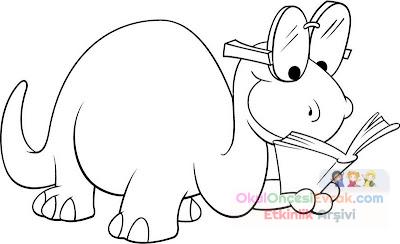 dino kitap okuyor