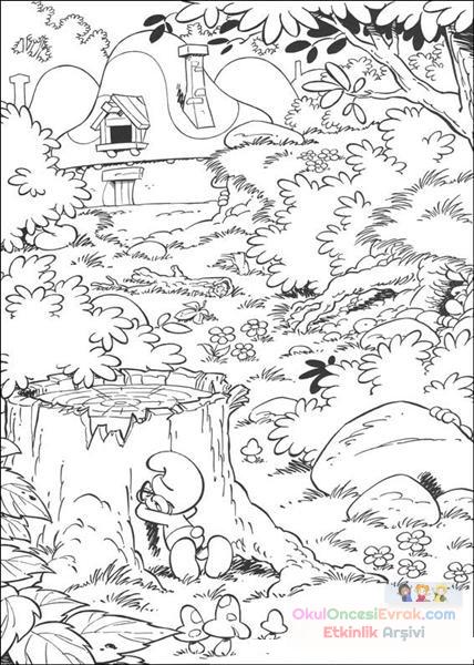 Şirinler Boyama  (12)