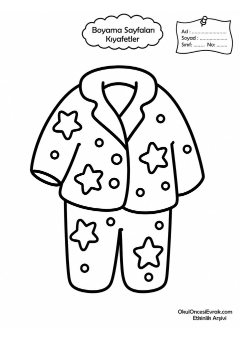 çocuklar-için-Eşofman-Pijama-kıyafet-giysi-boyama-sayfası-2