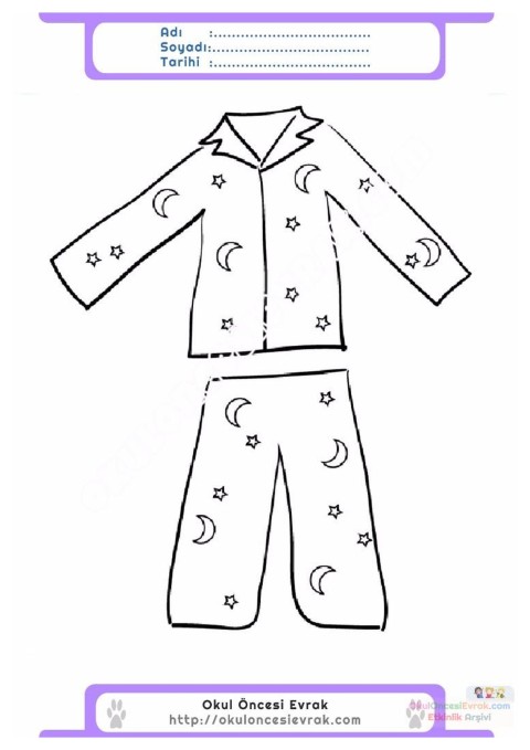 çocuklar-için-Eşofman-Pijama-kıyafet-giysi-boyama-sayfası-7