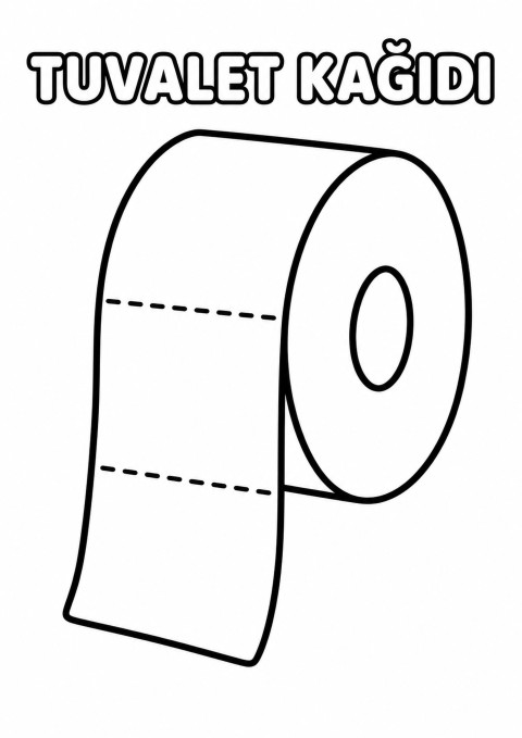 çocuklar-için-Tuvalet-Kağıdı-eşyalar-boyama-sayfası-1