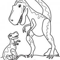 t-rex-family-coloring-page-Kopyala