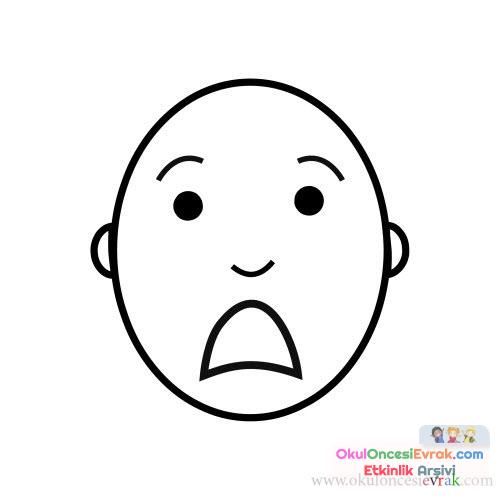 Endişeli Vektör Karikatür Emoji Hayal Kırıklığına Uğramış Sıkıntılı Yüz Göz Ifadeleri Kalıbı Okulöncesitr L Preschool