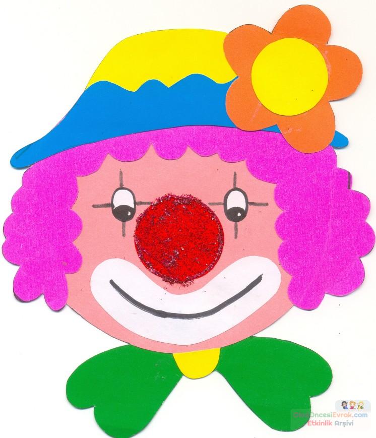 Маска клоуна из бумаги. Клоун аппликация для детей. Аппликация клоун для малышей. Весёлая аппликация "клоун". Лицо клоуна для аппликации.