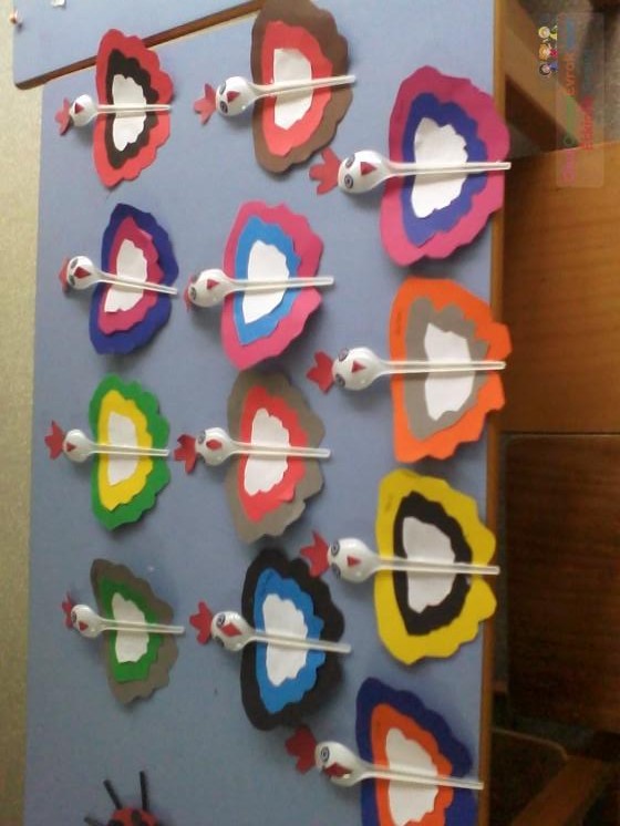 kagit işleri ,artık materyal ,sınıf süsü(922)