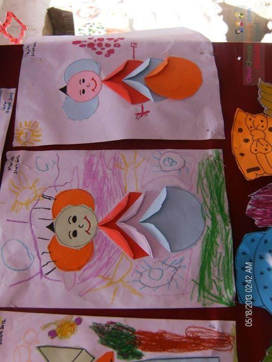 Kağıt katlama buruşturma, yuvarlama, sulu boya  (131)