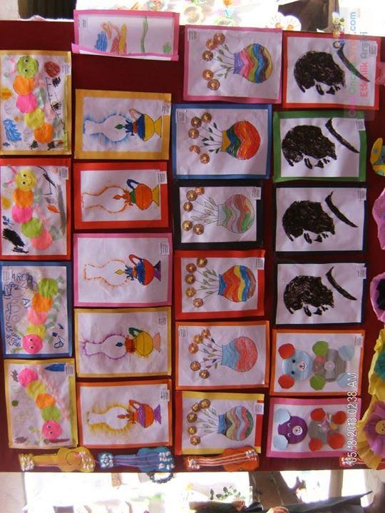 Kağıt katlama buruşturma, yuvarlama, sulu boya  (309)