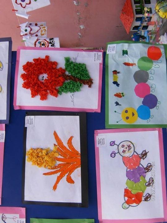 Kağıt katlama buruşturma, yuvarlama, sulu boya  (324)