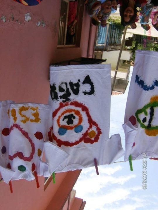 Kağıt katlama buruşturma, yuvarlama, sulu boya  (373)