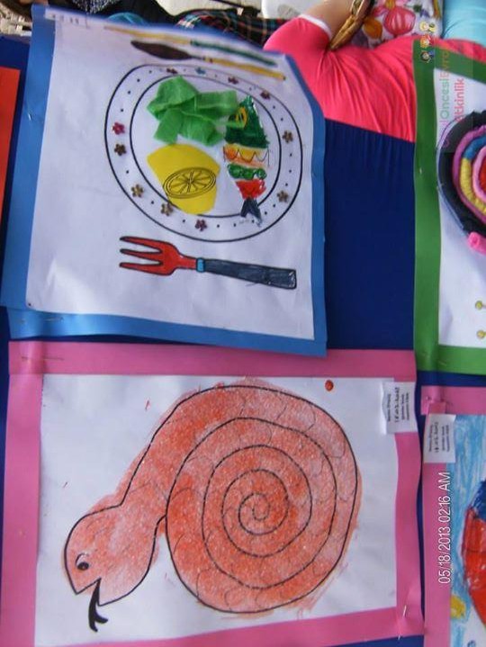 Kağıt katlama buruşturma, yuvarlama, sulu boya  (413)