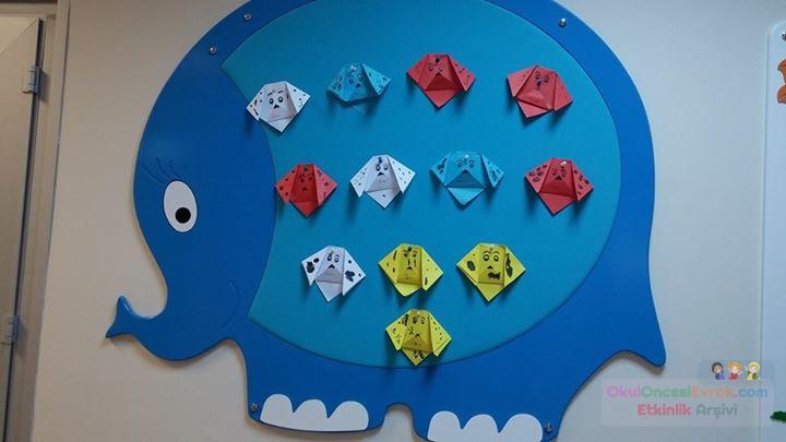okul öncesınde kağit işler, duvar süsü ,davetiye kartları ,suluboya  çalişması (6285)