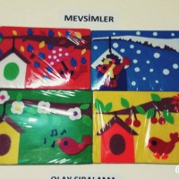 sanat etkınlığı ,boyama çalişması ,artık materyal (234)