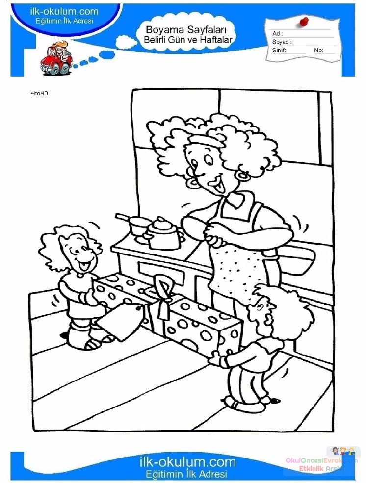 Anneler-Günü-belirli-gün-ve-haftalar-boyama-sayfası-17 | preschool activity