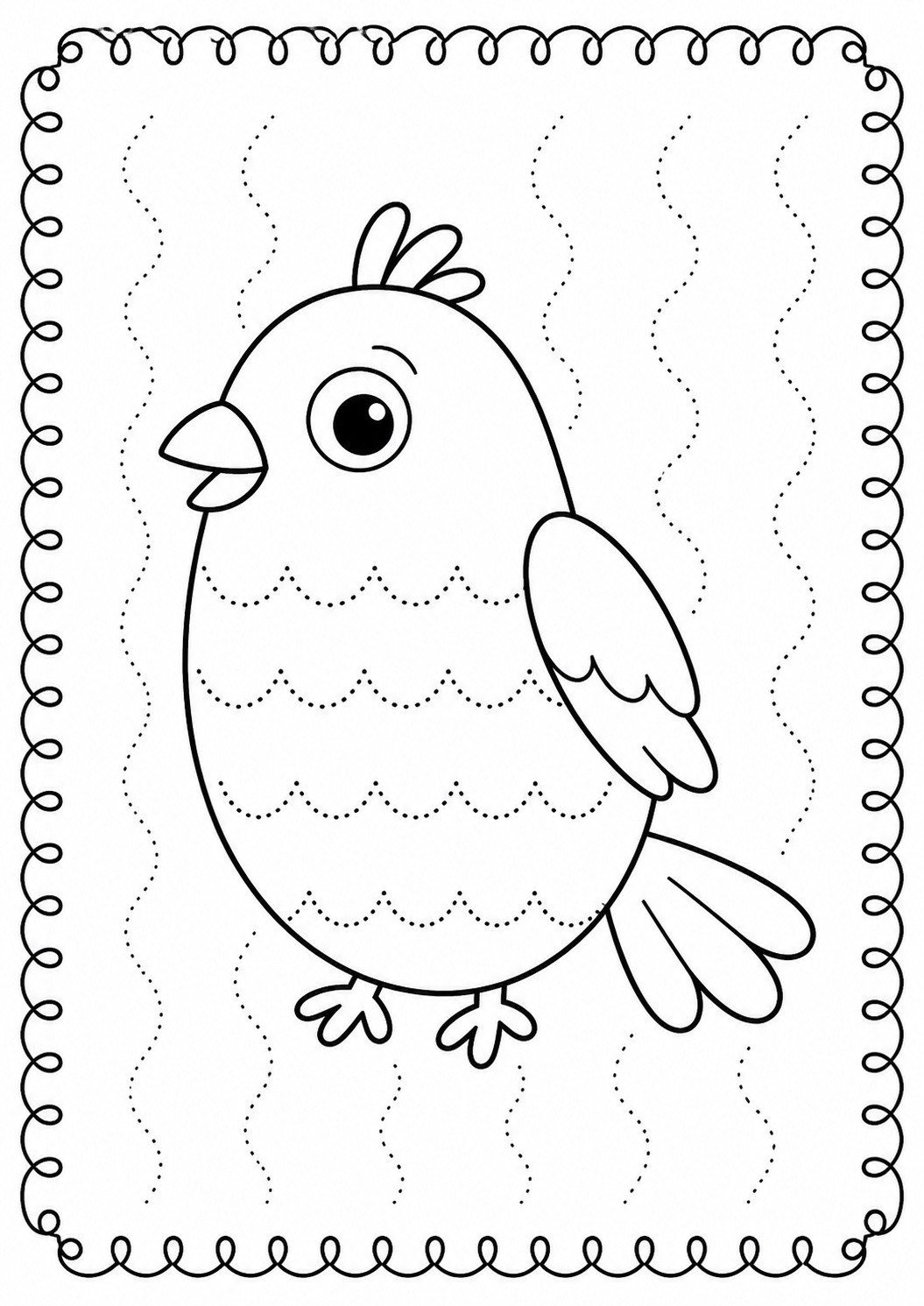 Eğitici Boyama Sayfası: Balık Deseni