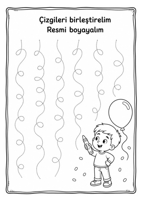 Çizgileri Birleştir ve Resmi Boya: Eğlenceli Aktivite