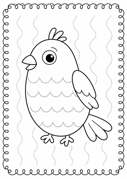 Eğitici Boyama Sayfası: Balık Deseni