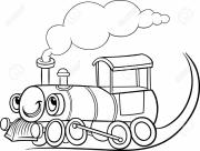 25638354-Black-and-White-Cartoon-Illustration-of-Funny-Steam-Engine-Locomotive-or-Puffer-Belly-Train-Transpor-Stock-Vector