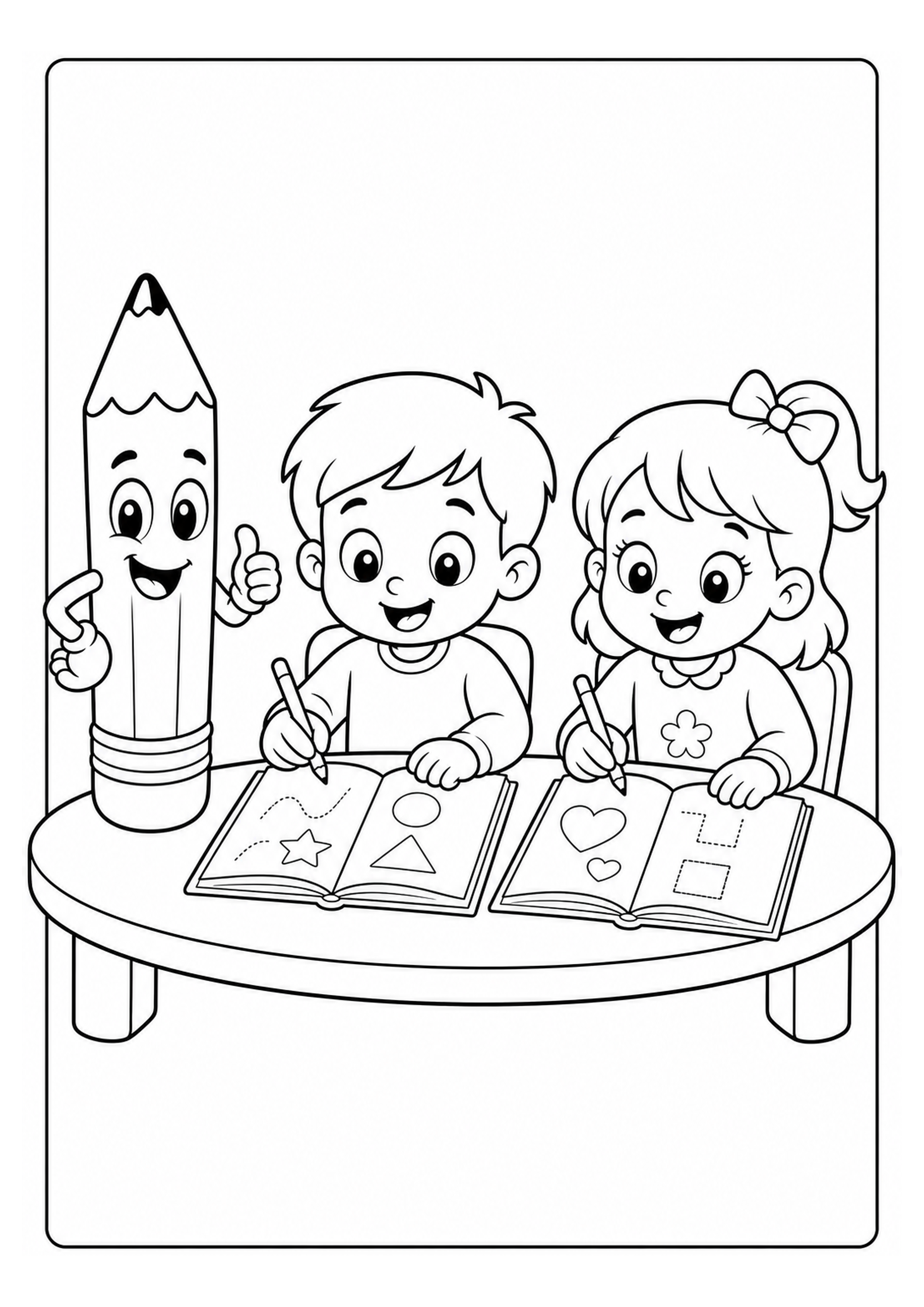 Çocuklar ve Kitap: Eğitici Boyama Sayfası