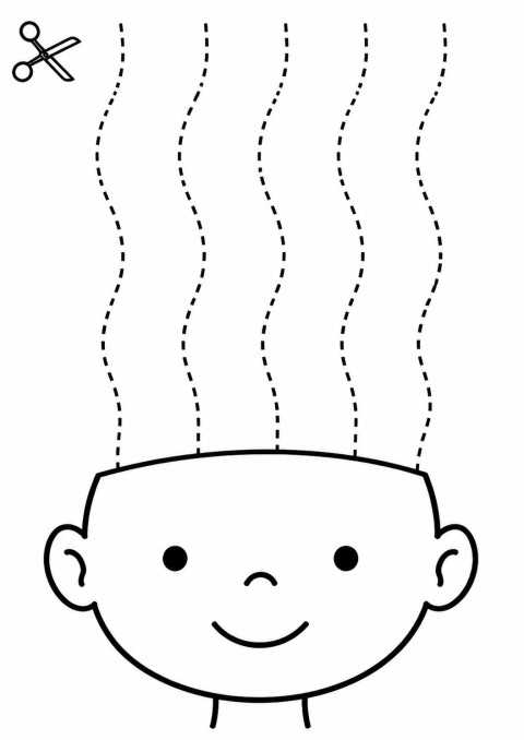 Çizim: Çocuk Yüzü ve Saç Tarifi - Eğitici Boyama Aktiviteleri