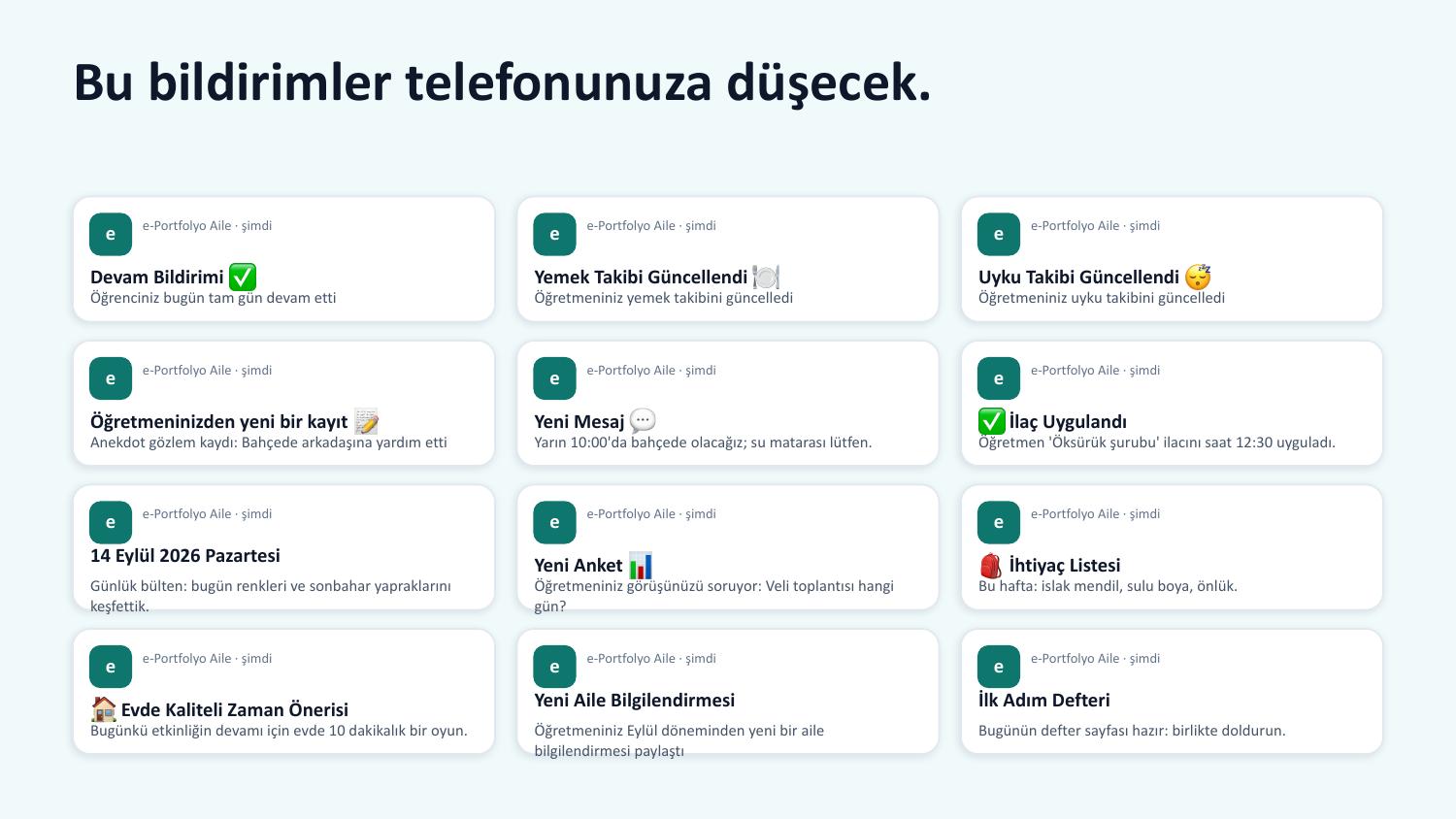 Bu bildirimler telefonunuza düşecek