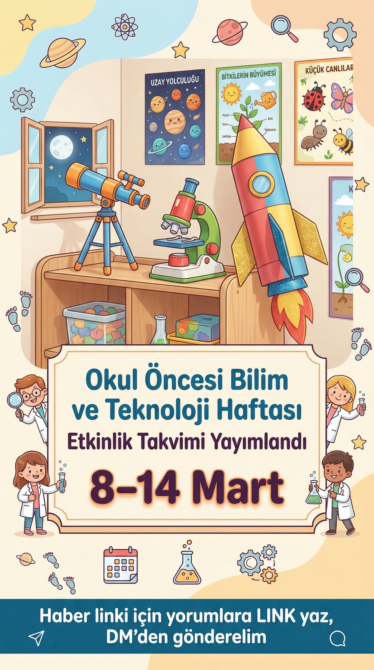 Okul Öncesine Bilim ve Teknoloji Haftası Takvimi