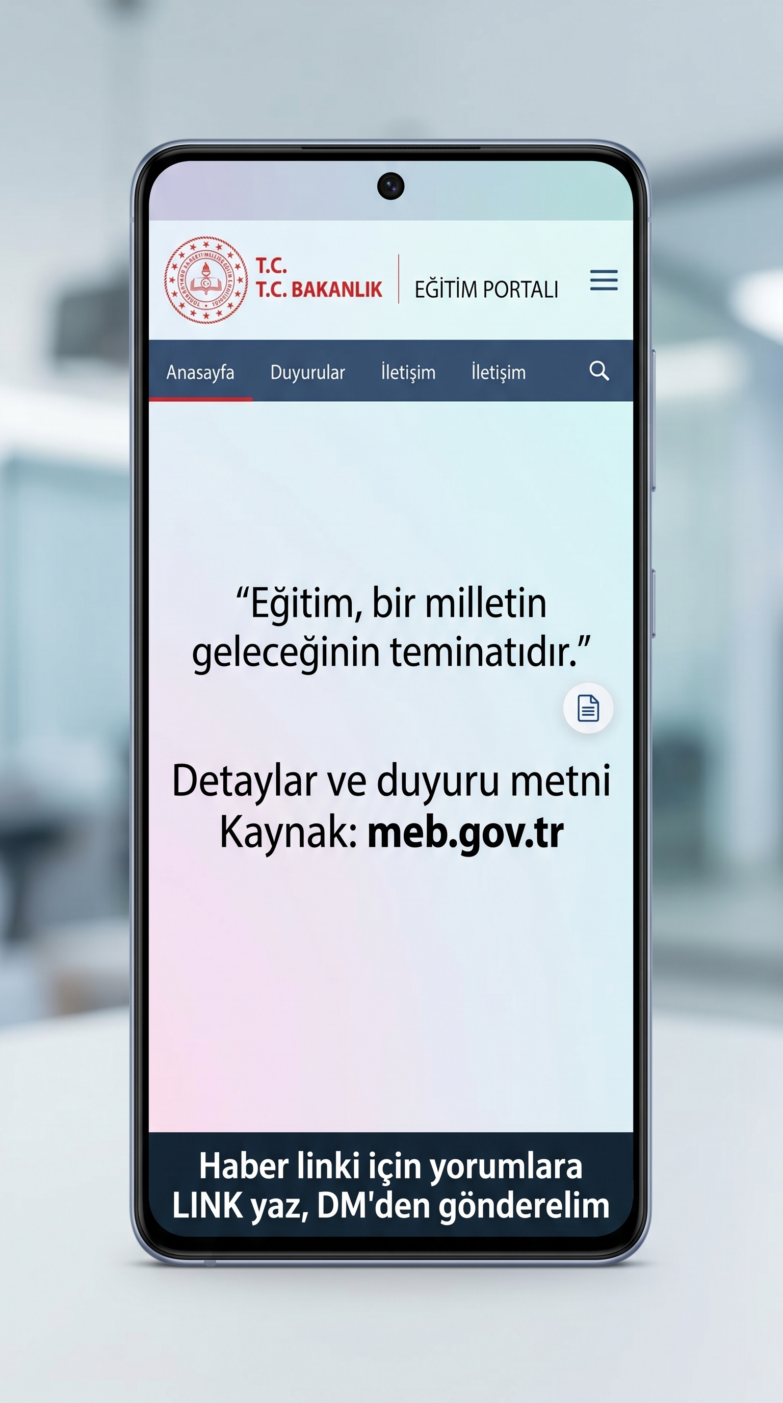 İl İçi Yer Değiştirme Duyurusu Yayımlandı